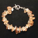 Handcrafted Amber Glass Beaded Bracelet