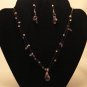 Lavendar Tear Drop Necklace Set