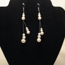 White Pearl Dangle Earrings