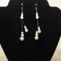 White Pearl Dangle Earrings