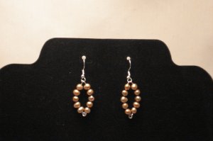 Handcrafted Golden Pearl Dangles