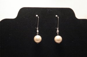 Rhinestone & Pearl Earrings