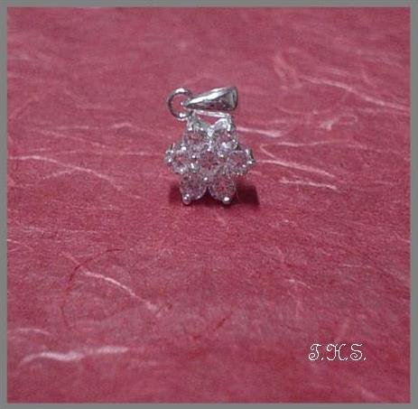 Silver 925 Star Flower With Swarovski Mini Stones Pendant