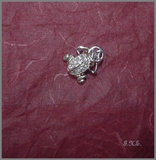 Silver 925 Frog Pendant With Swarovski and Russian Mini Stones