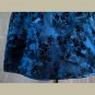SATIN BLUE FLORAL COCKTAIL DRESS~BLACK VELVET BODICE~Formal~Prom~Homecoming~size 7