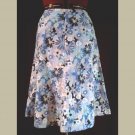 Gorgeous! RETRO CHIC FLARED SKIRT~Blue & Purple Floral/Daisy Pattern~size 4