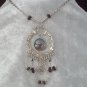 NEW~"EYE OF SPIRIT"~Handmade Peruvian NECKLACE ~Alpaca Silver ~Murano/Cascajo beads ~Jewelry