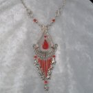NEW~"SHOOTING STARS"~Handmade Peruvian NECKLACE ~Alpaca Silver ~Murano Glass & beads ~Jewelry