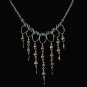 NEW~"AUTUMN GOLD"~Handmade Peruvian NECKLACE ~Alpaca Silver Jewelry ~Cat's Eyes beads