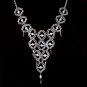 NEW~"VICTORIAN LACE"~Handmade Peruvian NECKLACE ~Alpaca Silver Jewelry ~Cat's Eyes beads