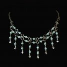 NEW~"CELTIC CASCADES"~Handmade Peruvian NECKLACE ~Alpaca Silver Jewelry ~Cat's Eyes beads