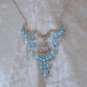 NEW~"VICTORIAN BLUE"~Handmade Peruvian NECKLACE ~Alpaca Silver Jewelry ~Cat's Eyes beads