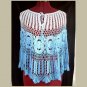 NEW~BLUE fading into WHITE~CROCHETED~PONCHO/TOP~New without Tags~Crochet
