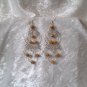"Endless Amber Hoops" HANDMADE Peruvian EARRINGS ~Alpaca Silver Jewelry ~Cat's Eyes Beads