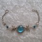 "CYAN BLUE MURANO COILS" HANDMADE PERUVIAN Bracelet ~Alpaca Silver Jewelry ~Cascajo nuggets
