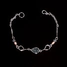 "CRYSTAL TEARS" MURANO glass & BAMBOO beads BRACELET ~HANDMADE Peruvian Alpaca Silver Jewelry