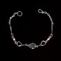"CRYSTAL TEARS" MURANO glass & BAMBOO beads BRACELET ~HANDMADE Peruvian Alpaca Silver Jewelry