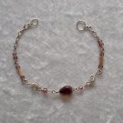 "VIOLET MELODY" MURANO glass & BAMBOO beads BRACELET ~HANDMADE Peruvian Alpaca Silver Jewelry