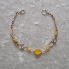 "SUNDROPS" MURANO glass, BAMBOO & WOOD beads Bracelet ~HANDMADE Peruvian Alpaca Silver Jewelry