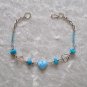 "MANY HEARTS" MURANO glass & CASCAJO nugget beads BRACELET ~HANDMADE Peruvian Alpaca Silver Jewelry