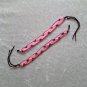 HANDMADE FRIENDSHIP BRACELET ~Pink & Red & Blue ~Bright Bold Colors ~Zig-Zag Pattern ~Jewelry