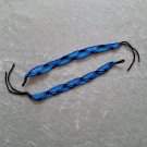 HANDMADE FRIENDSHIP BRACELET ~Black and Light & Medium Blue ~Bold Colors ~Zig-Zag Pattern ~Jewelry