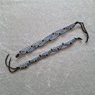 HANDMADE FRIENDSHIP BRACELET ~Black & Grey & White ~Bold Colors ~Zig-Zag Pattern ~Jewelry