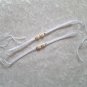 HANDMADE PERUVIAN BEADED FRIENDSHIP BRACELET ~ White with Cascajo Nuggets ~Jewelry