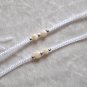 HANDMADE PERUVIAN BEADED FRIENDSHIP BRACELET ~ White with Cascajo Nuggets ~Jewelry