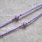HANDMADE PERUVIAN BEADED FRIENDSHIP BRACELET ~ Lavender with Striped Bead ~Jewelry