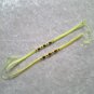 HANDMADE PERUVIAN BEADED FRIENDSHIP BRACELET ~Neon Yellow with Wood beads ~Jewelry