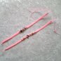 HANDMADE PERUVIAN BEADED FRIENDSHIP BRACELET ~Pink with Dolphin & Wood beads ~Jewelry