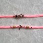 HANDMADE PERUVIAN BEADED FRIENDSHIP BRACELET ~Pink with Alpaca & Cascajo beads ~Jewelry
