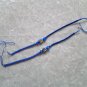 HANDMADE PERUVIAN BEADED FRIENDSHIP BRACELET ~Blue with Sun & Moon bead, Cascajo nuggets ~Jewelry