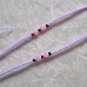 HANDMADE PERUVIAN BEADED FRIENDSHIP BRACELET ~ Lavender with Pink Cascajo Nuggets ~Jewelry