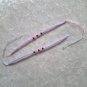 HANDMADE PERUVIAN BEADED FRIENDSHIP BRACELET ~ Lavender with Pink Cascajo Nuggets ~Jewelry