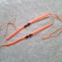 HANDMADE PERUVIAN BEADED FRIENDSHIP BRACELET ~Orange with Black Cascajo nuggets ~Jewelry