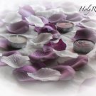 100 Mix of Mauve & Ivory Silk Rose Petals Weddings Crafts (Large)
