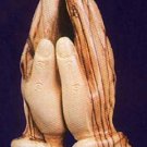 Praying Hands Statue - Hand Carved Olive Wood Medium