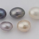 6 Matched Pairs of 5-5.5 mm Mauve Half Drilled Drop Pearls (Oval/Egg Shaped) AAA