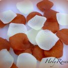 500 Cinnamon Brown & Ivory Mix of  Silk Rose Petals Weddings Crafts (Large)