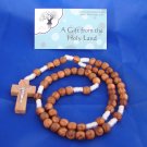 Olive Wood Rope (White) Rosary with Crucifix  - from Bethlehem