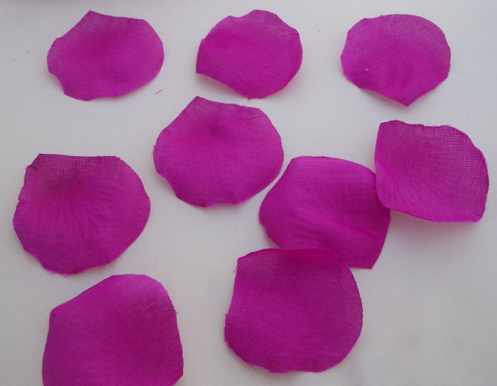 100 Deep Fuscia Silk Rose Petals Weddings Crafts (Large)
