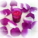 500  Deep Fuscia and Deep Fuscia/White Two Tone Silk Rose Petals Weddings Crafts (Large)