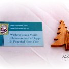 Olive Wood Christmas Tree Ornament Decoration - Christmas Tree Design