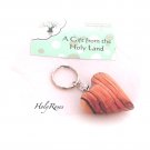 Olive Wood Heart Keyring - Meaningful Gift