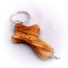 Olive Wood Comfort Cross Keyring Design HJW