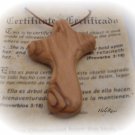 Olive Wood Comfort Cross Pendant Necklace HJW