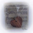 Olive Wood Heart Keyring Design HJW
