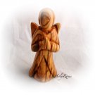 Hand Made Olive Wood Angel in Prayer Figurine Statue 9 cm 3.5"